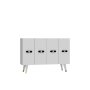 HANAH HOME Komoda Quart V Gold White - slika 4