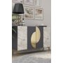 HANAH HOME Komoda Afra KM120 Anthracite Gold - slika 2