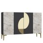 HANAH HOME Komoda Afra KM120 Anthracite Gold - slika 4