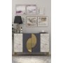 HANAH HOME Komoda Afra KM120 Anthracite Gold - slika 1