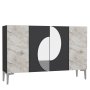 HANAH HOME Komoda Afra KM120 Anthracite Silver - slika 4