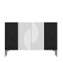 HANAH HOME Komoda Afra KM120 White Royal Marble Silver - slika 3