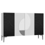 HANAH HOME Komoda Afra KM120 White Royal Marble Silver - slika 4