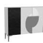 HANAH HOME Komoda Afra KM120 White Royal Marble Silver - slika 5