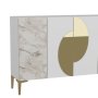 HANAH HOME Komoda Afra KM120 White Ephesus Marble Gold - slika 5