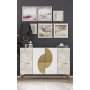 HANAH HOME Komoda Afra KM120 White Ephesus Marble Gold - slika 1