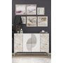 HANAH HOME Komoda Afra KM120 White Silver - slika 1