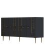 HANAH HOME Komoda Imre Anthracite Gold - slika 4