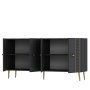 HANAH HOME Komoda Imre Anthracite Gold - slika 5