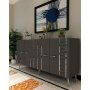 HANAH HOME Komoda Imre Anthracite Silver - slika 2