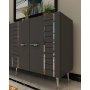 HANAH HOME Komoda Imre Anthracite Silver - slika 3