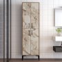 HANAH HOME Višenamenska polica Berlin A Walnut White Marble - slika 2