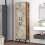 HANAH HOME Višenamenska polica Berlin A Walnut White Marble - slika 1