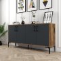 HANAH HOME Komoda Kiev 160 Walnut Anthracite - slika 2