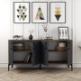 HANAH HOME Komoda Kiev 160 Walnut Anthracite - slika 4