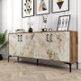 HANAH HOME Komoda Kiev Walnut White Marble - slika 3