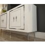 HANAH HOME Komoda Piero KB150 White Silver - slika 3
