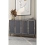 HANAH HOME Komoda Wolly KM120 Anthracite Silver - slika 2