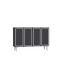 HANAH HOME Komoda Wolly KM120 Anthracite Silver - slika 4