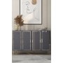 HANAH HOME Komoda Wolly KM120 Anthracite Silver - slika 1