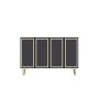 HANAH HOME Komoda Wolly KM120 Anthracite Gold - slika 3