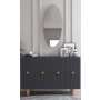 HANAH HOME Komoda Woise Bohem KM120 Anthracite - slika 1