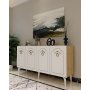 HANAH HOME Komoda Violet Sapphire Oak White - slika 2