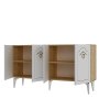 HANAH HOME Komoda Violet Sapphire Oak White - slika 5