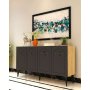 HANAH HOME Komoda Violet Sapphire Oak Anthracite - slika 2