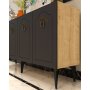 HANAH HOME Komoda Violet Sapphire Oak Anthracite - slika 3