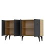 HANAH HOME Komoda Violet Sapphire Oak Anthracite - slika 5