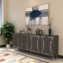 HANAH HOME Komoda Tean Anthracite Silver - slika 2