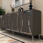 HANAH HOME Komoda Tean Anthracite Silver - slika 3