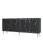 HANAH HOME Komoda Tean Anthracite Silver - slika 4
