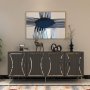 HANAH HOME Komoda Tean Anthracite Silver - slika 1