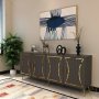 HANAH HOME Komoda Tean Anthracite Gold - slika 2