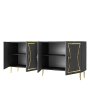 HANAH HOME Komoda Tean Anthracite Gold - slika 5