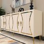 HANAH HOME Komoda Tean White Gold - slika 3