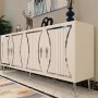 HANAH HOME Komoda Tean White Silver - slika 3