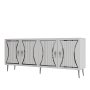 HANAH HOME Komoda Tean White Silver - slika 4