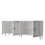 HANAH HOME Komoda Tean White Silver - slika 5