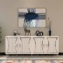 HANAH HOME Komoda Tean White Silver - slika 1