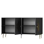 HANAH HOME Komoda Seduna Anthracite Gold - slika 5