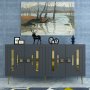HANAH HOME Komoda Seduna Anthracite Gold - slika 1