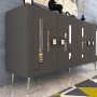 HANAH HOME Komoda Seduna Anthracite Silver - slika 3