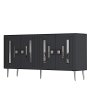 HANAH HOME Komoda Seduna Anthracite Silver - slika 4