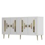 HANAH HOME Komoda Seduna White Gold - slika 4