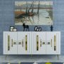 HANAH HOME Komoda Seduna White Gold - slika 1