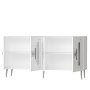 HANAH HOME Komoda Seduna White Silver - slika 5