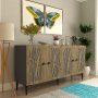 HANAH HOME Komoda Resta Anthracite Walnut - slika 2